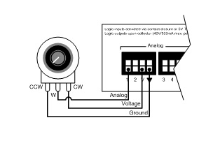 如何將電位器連接到電壓控制，通用電位器箱的接線連接？